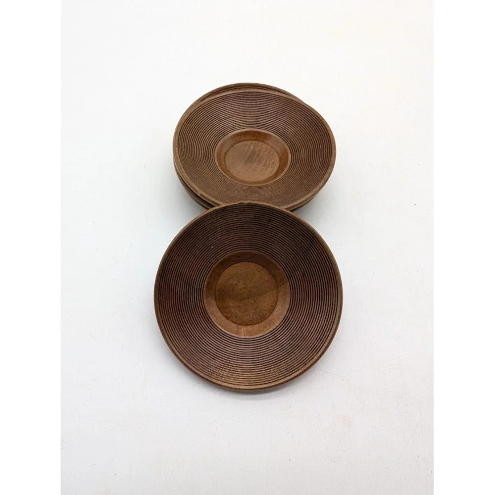Vintage Japanese Tea Cup Dish Saucers 5 Set Chataku Chawan Traditional Chinese